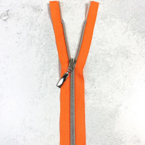 YKK Reißverschluss 1 Weg Teilbar – Orange, 80 Cm Lang, Kunststoffspirale