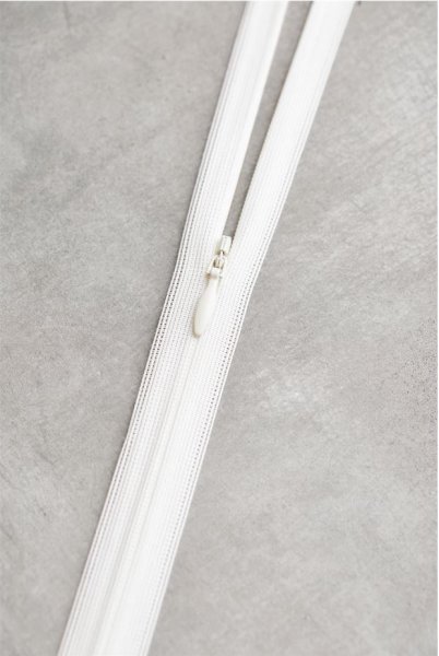 Reißverschluss - nahtverdeckt - 30cm - bright white