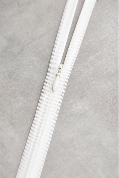 Reißverschluss - nahtverdeckt - 60cm - bright white