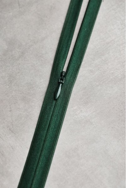 Reißverschluss - nahtverdeckt - 30cm - deep green