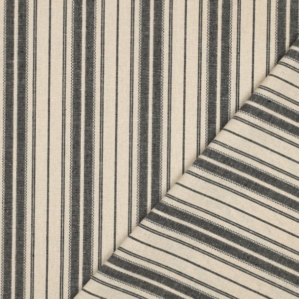 Viskose Leinen - Remi - natural/black