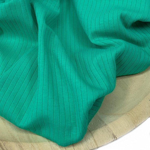 RESTSTÜCK 70cm !!! - Rippenjersey - Mandy - emerald