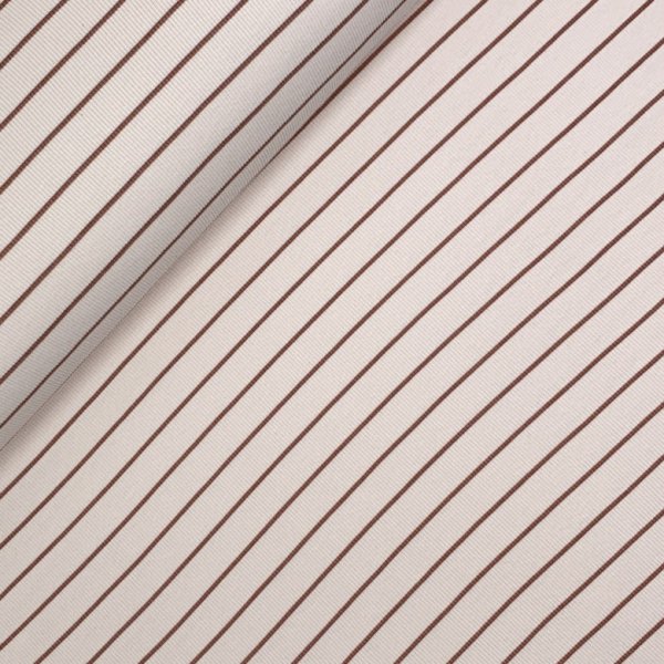 Rib Jersey - Streifen - ecru/braun