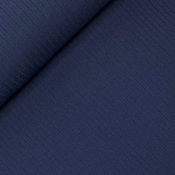 Rippenjersey - uni - marine