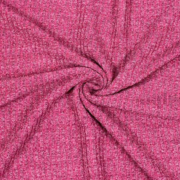 RESTSTÜCK 1,70m !!! - Rippen Strick - melange - pink