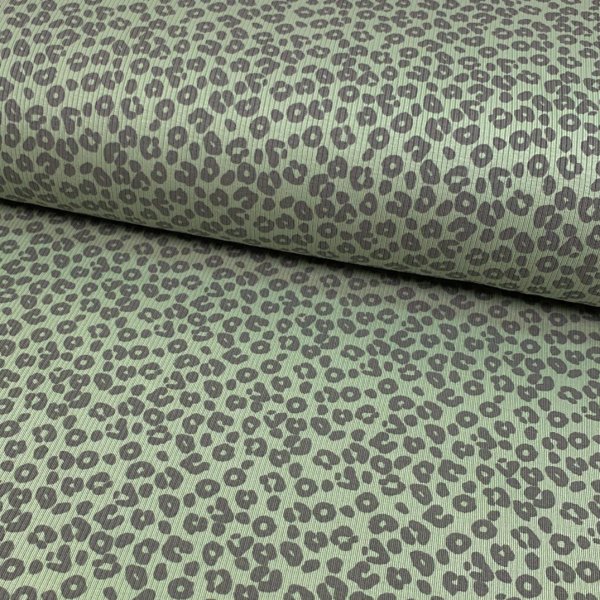 Ripp Jersey - Leopard - dusty green