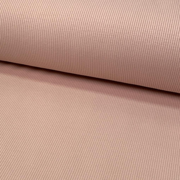 RESTSTÜCK 1,10m !!! - Ripp Jersey - uni - nude rose