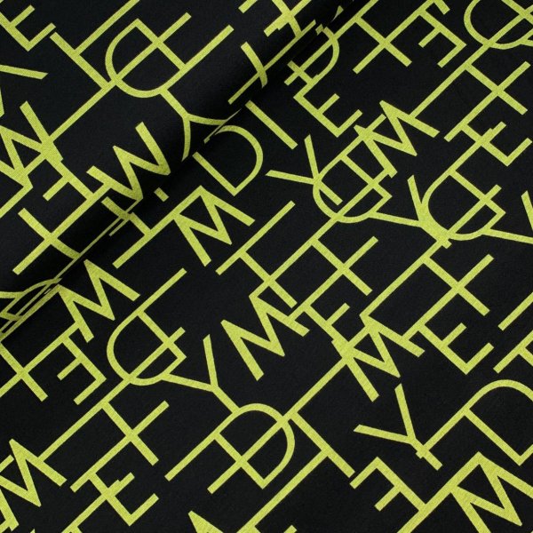 RESTSTÜCK 0,60m !!! - Romanit Jersey - Buchstaben - lime