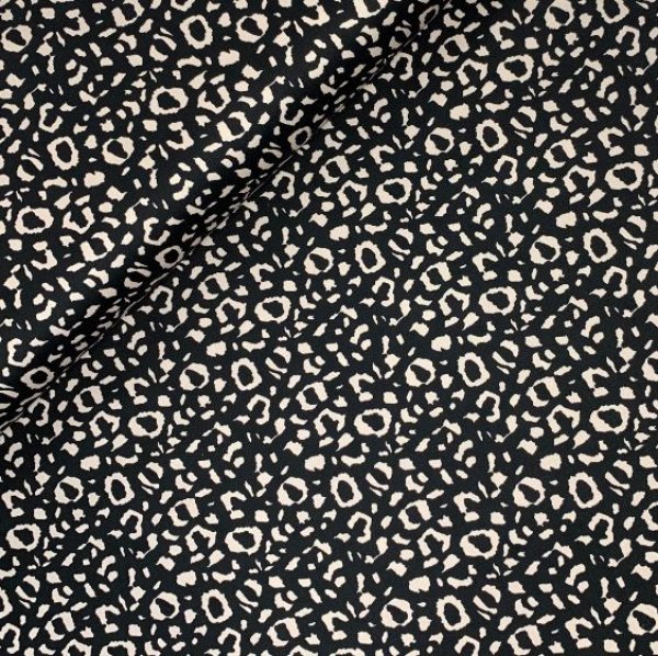 Baumwoll Stretch - Satin Print - black