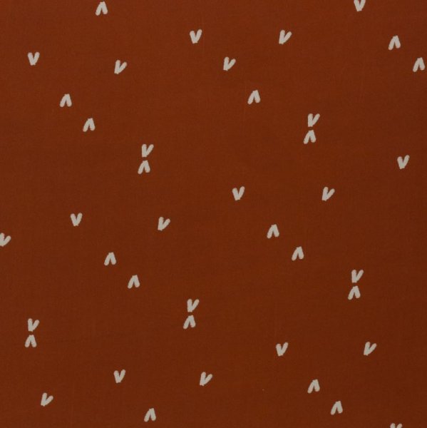 RESTSTÜCK 2,20m !!! - Viskose - Scala V Striche - terracotta - Swafing