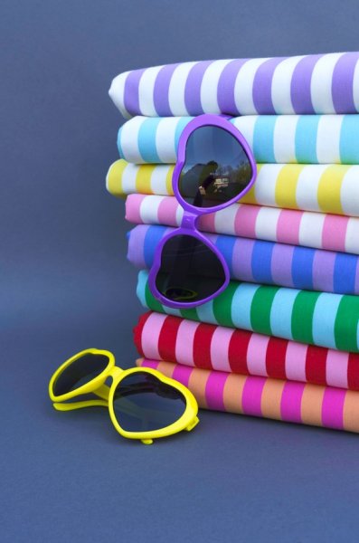 Bio Ringeljersey - A63/A03 - flamme/rosa scuro - Summer Stripes - Hamburger Liebe - Albstoffe