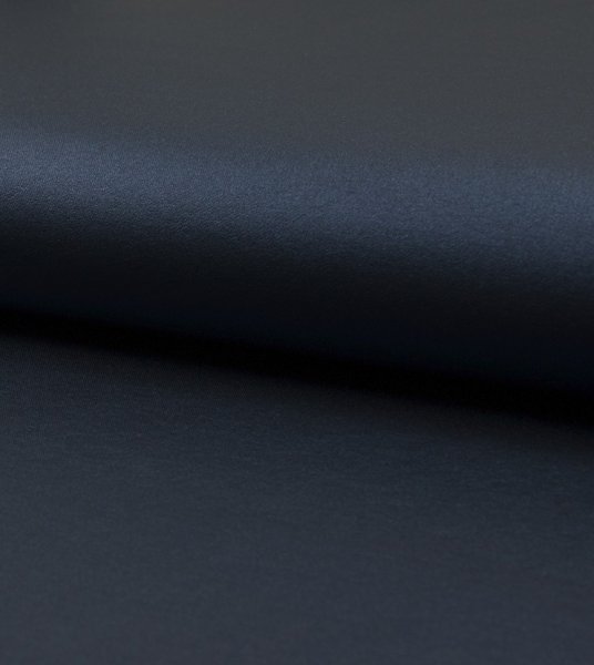 Hosenstoff Kunstleder Stretch - Bianca foil - navy metallic