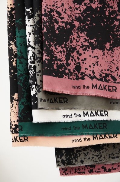 RESTSTÜCK 0,50m !!! - Crepe Viskose mit LENZING™ ECOVERO™ Fasern - Shadow Splash - creamy white - Mind the Maker