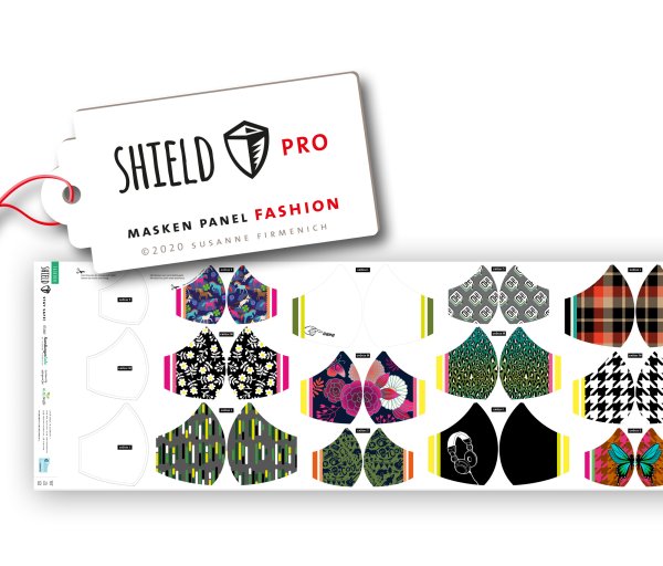 SHIELD PRO Panel - FASHION - runde Masken - Albstoffe - Hamburger Liebe