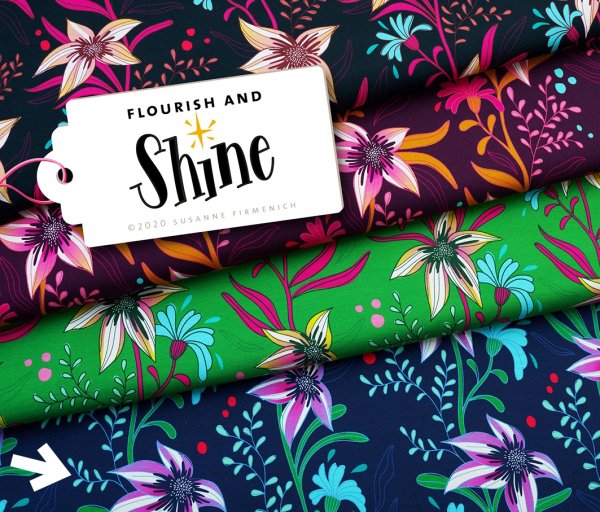 Bio Sweat - Flourish and Shine - Col. 04 - blue navy - Shine - Hamburger Liebe - Albstoffe