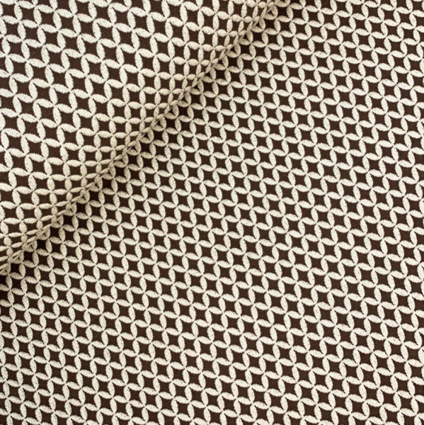 Bio Jacquard Jersey - 3D Shippou Knit - meringa/brown - Sakura - Hamburger Liebe - Albstoffe