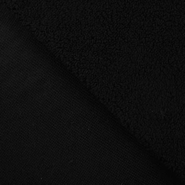 RESTSTÜCK 1,0m !!! - Soft Curly Plüsch - Fedi - black