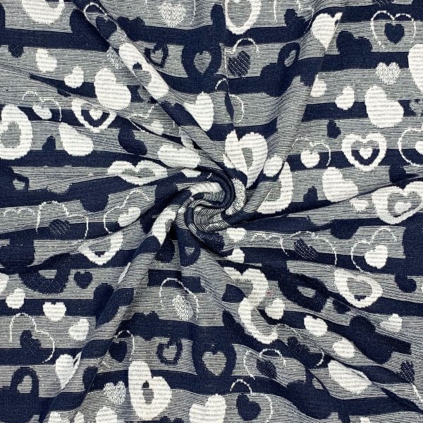 Sommer Jacquard Lurex - Herzen Glitzer