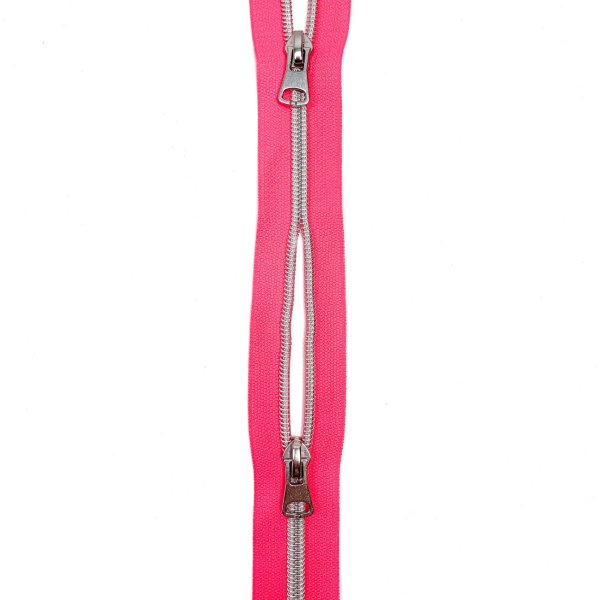 Reißverschluss - Meterware - 100 cm - Col. 789 - neon pink