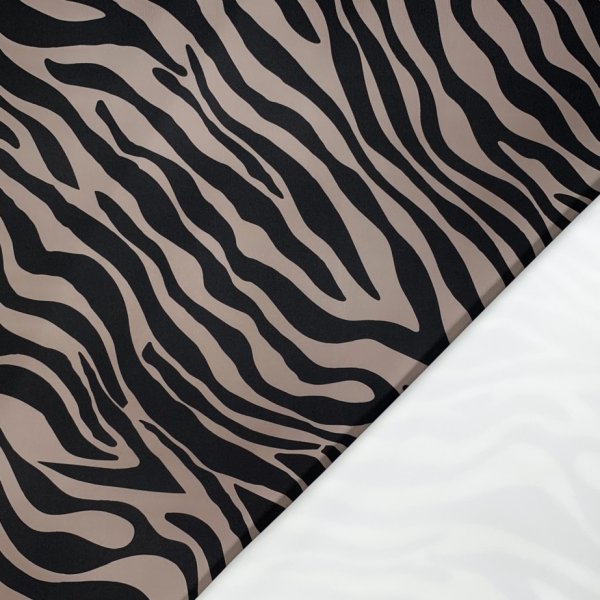 Sportjersey - bi-elastisch - Zebra - matt - taupe/black