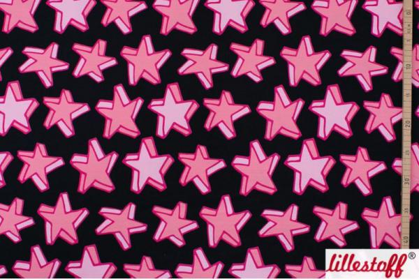 Bio Jersey Starlet - schwarz pink - Lillestoff