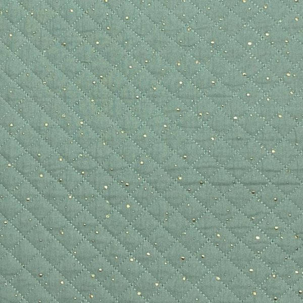 Musselin Stepper - Raute klein - Punkte gold - mint