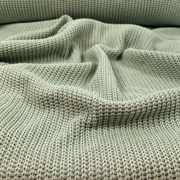 RESTSTÜCK 1,40m !!! - Baumwoll Strick - mint