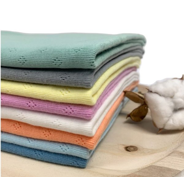 RESTSTÜCK 90cm !!! - Feinstrickjersey - Ajour - hellblau