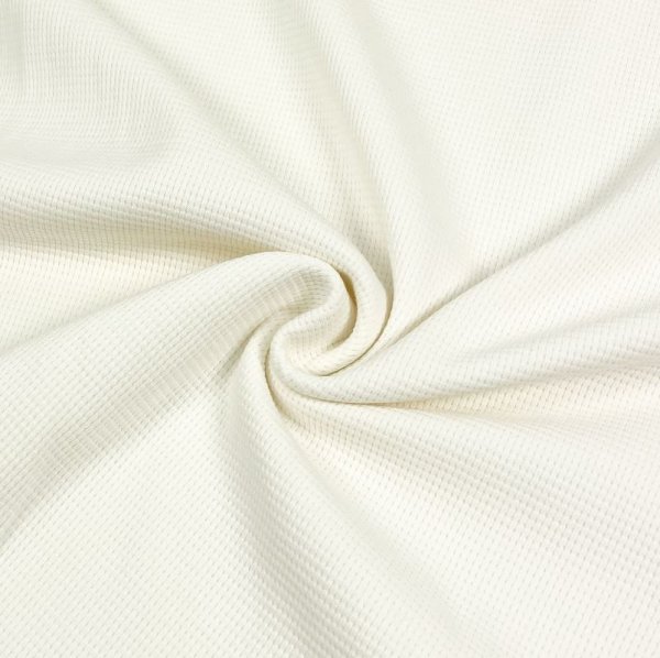 RESTSTÜCK 0,80m !!! - Strickjersey - Mini Waffel - ecru