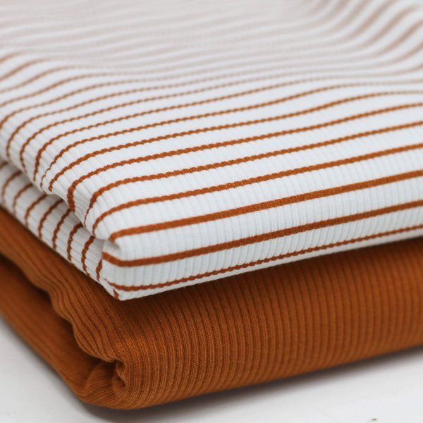 Ripp Jersey - Stripe - cognac
