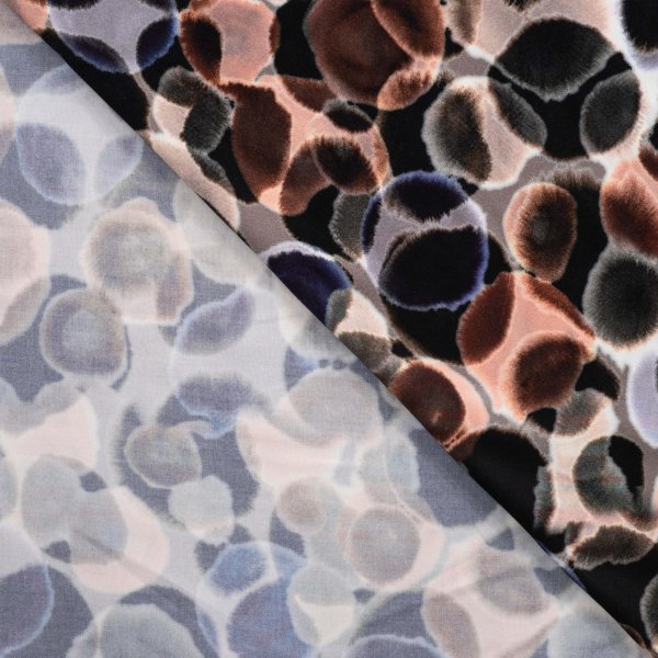 Viskose Twill mit LENZING™ ECOVERO™ Fasern - Suma - dark brown/purple