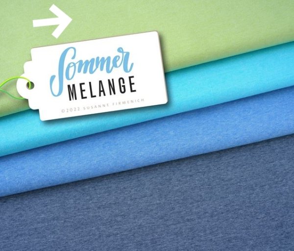 Bio Jersey - Summer Mélange - kiwi/meringa - A07/A17 - Albstoffe - Hamburger Liebe