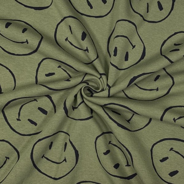 Sweat brushed - Happy Face - green