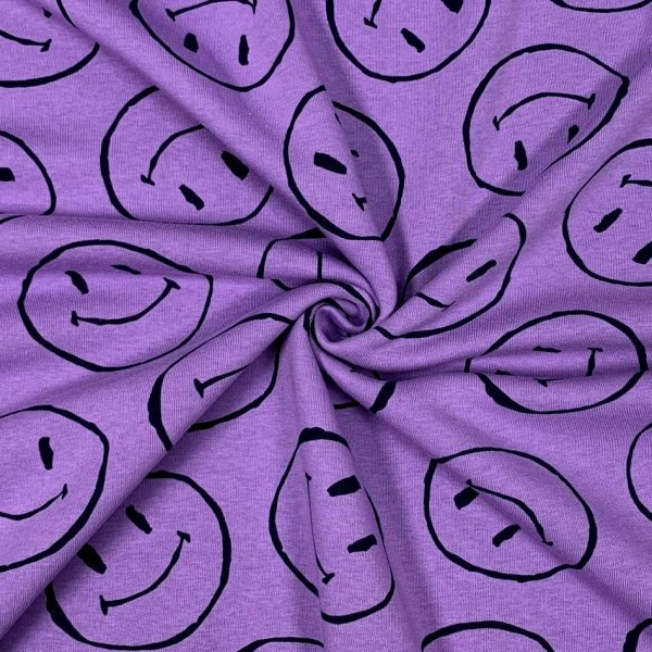 Sweat brushed - Happy Face - lilac
