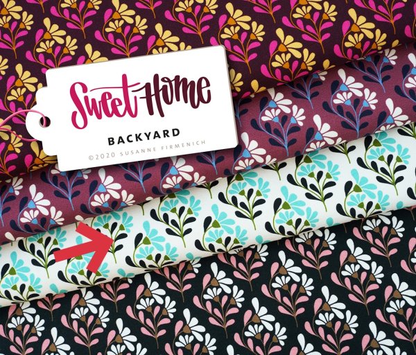 RESTSTÜCK 1,60m!!! - Bio Sweat - Backyard - Col. 03 - meringa - Sweet Home - Hamburger Liebe - Albstoffe