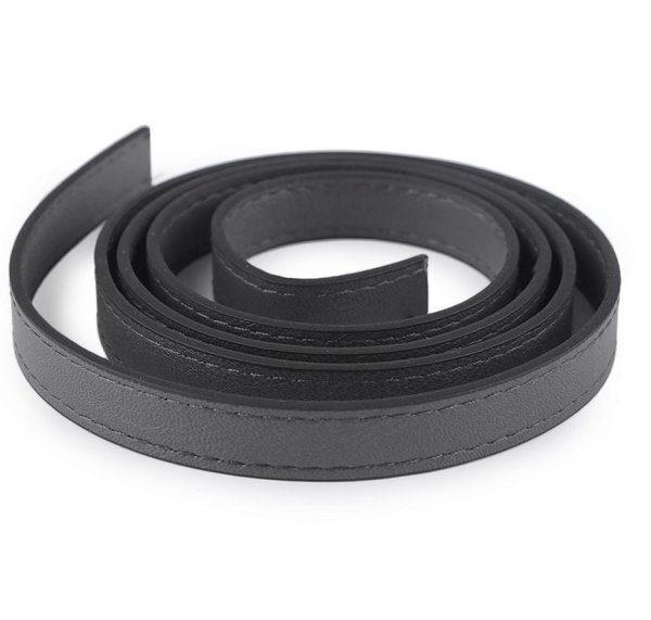 Lederriemen für Taschen - grau - 2er Set - 15mm x 2.5mm
