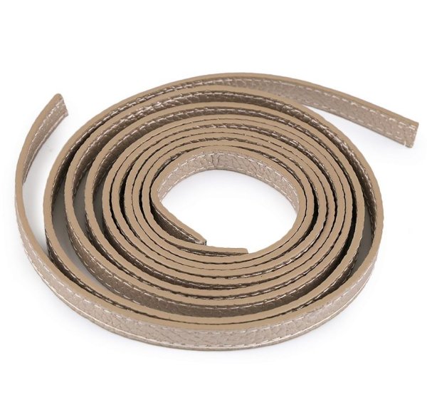Lederriemen für Taschen - hellbeige - 2er Set - 10mm x 2.7mm