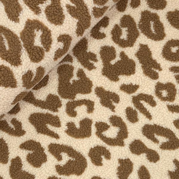 Mantelstoff - Curly Lamb - Raiko Leo - beige/caramel