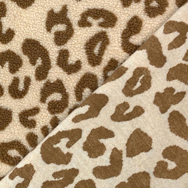 Mantelstoff - Curly Lamb - Raiko Leo - beige/caramel