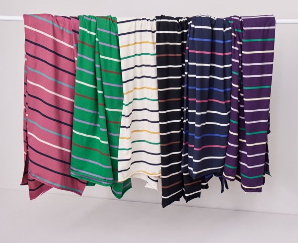 RESTSTÜCK 1,50m !!! - Nova Stripe mit TENCEL™ Modal - purple night - meetMilk