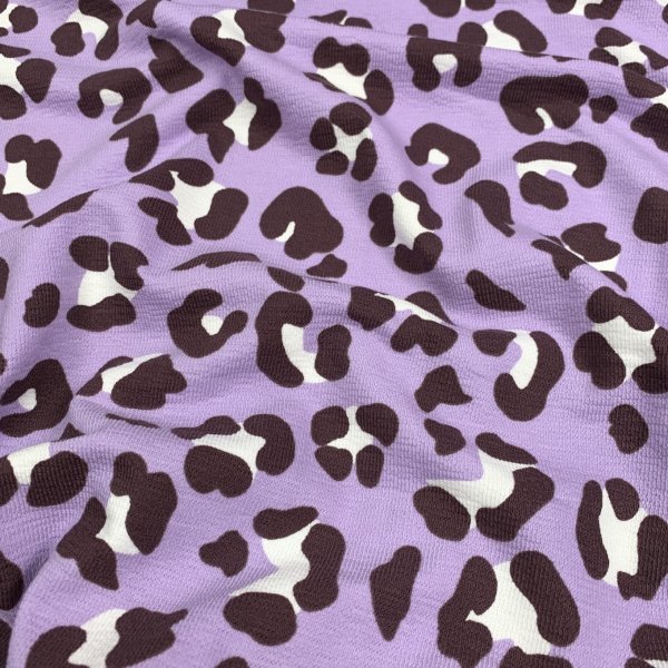 French Terry Crepe - Tiva Leo - lavender