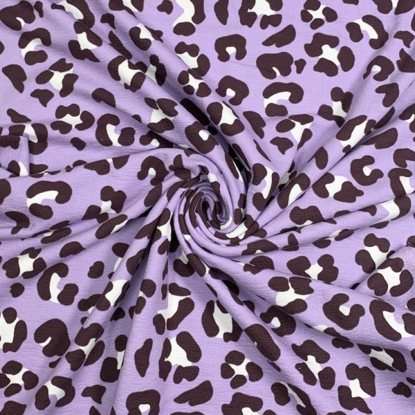 French Terry Crepe - Tiva Leo - lavender