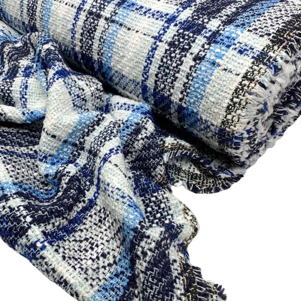 Tweed Bouclé - Jelka - navy/ecru