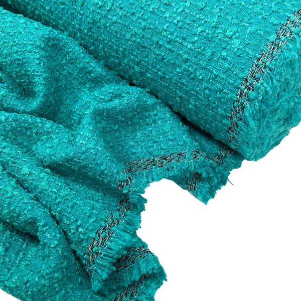 RESTSTÜCK 0.50m !!! - Tweed Bouclé - Jenna - emerald