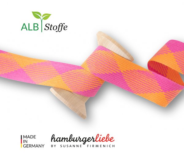 Bio Flachkordel - Twist Me - Flat - 3,5 cm - Col.3 - Albstoffe - Hamburger Liebe