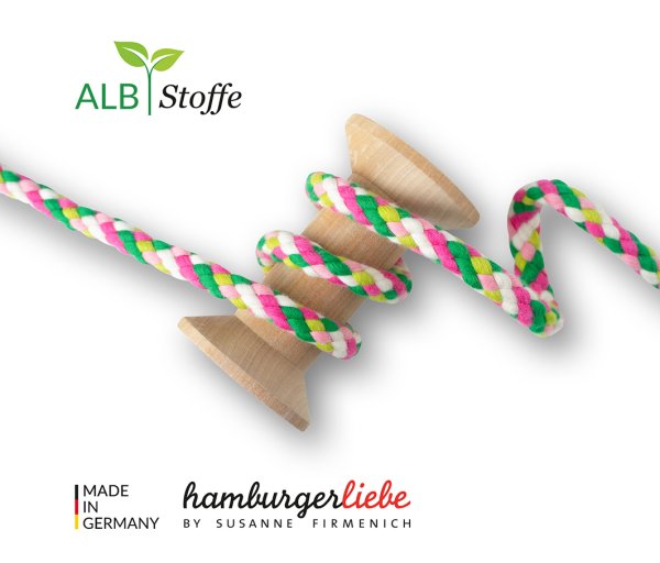 Bio Rundkordel - Twist Me - Big Mix - 1,2 cm - Col.3 - Albstoffe - Hamburger Liebe