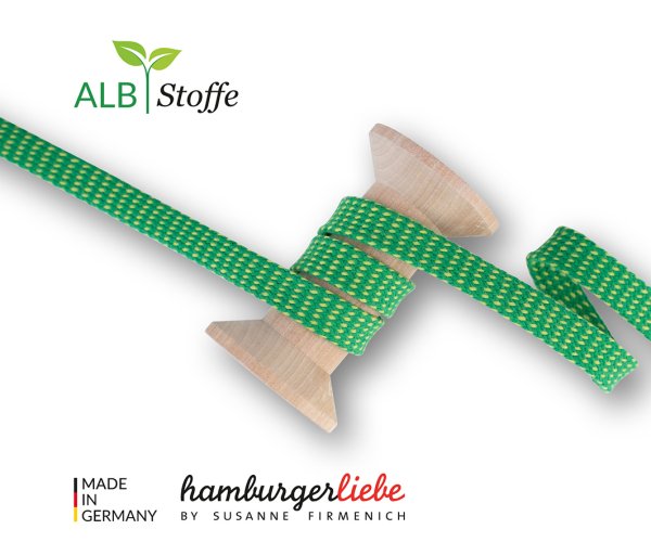 Bio Flachkordel - Twist Me - Dots - 1,2 cm - Col.3 - Albstoffe - Hamburger Liebe