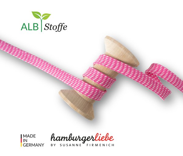 Bio Flachkordel - Twist Me - Dots - 1,2 cm - Col.1 - Albstoffe - Hamburger Liebe