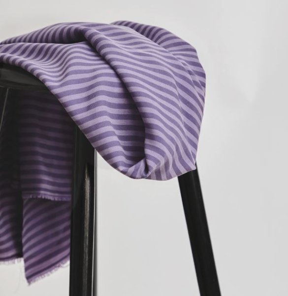 Two Tone Stripe Twill mit TENCEL™ - mauve - MeetMilk