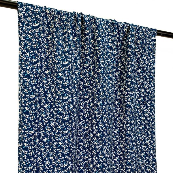 RESTSTÜCK 60cm !!! - Viskose Popeline - Anela - marine